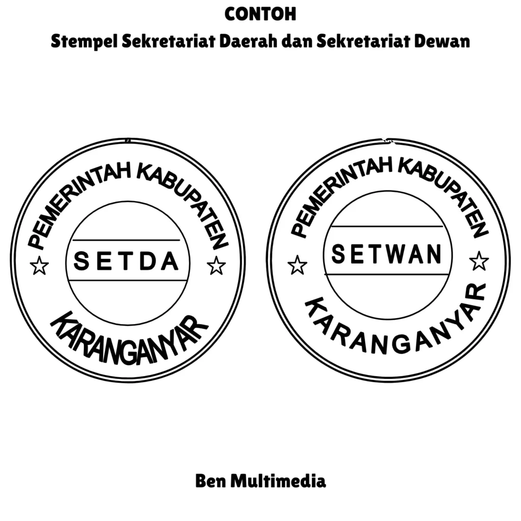 Stempel Sekretariat Daerah dan Sekretariat Dewan