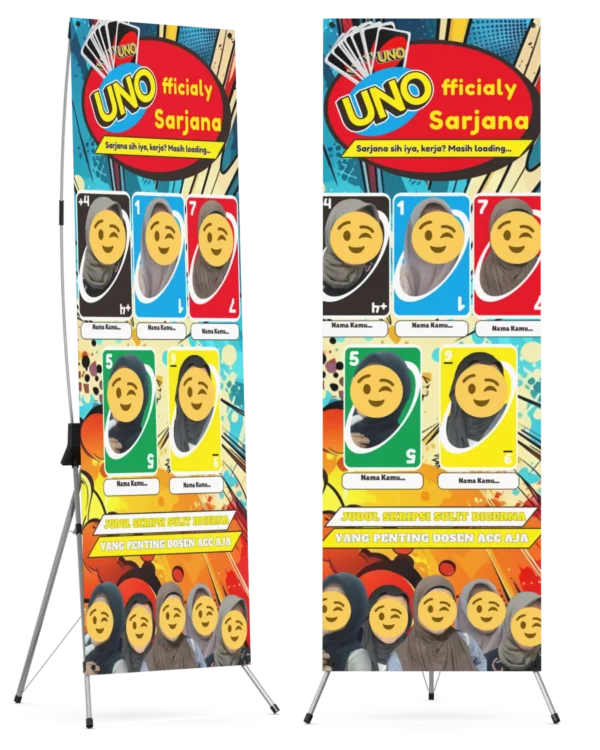 Jasa Desain Banner Wisuda Tema UNO