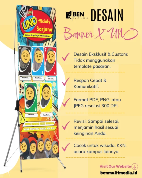 Banner Wisuda Tema UNO