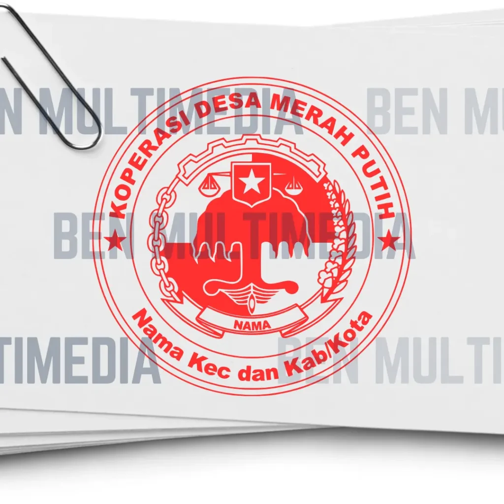 Desain dan Contoh Stempel Koperasi Desa Merah Putih Ben Multimedia