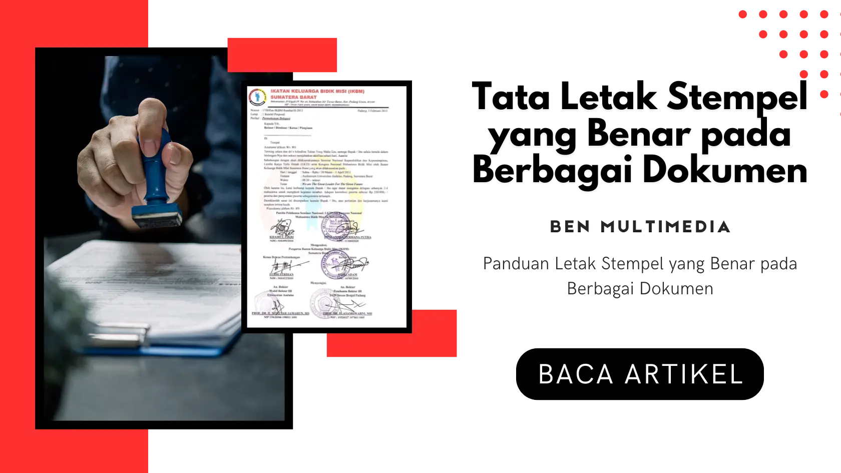 Letak Stempel yang Benar pada Berbagai Dokumen