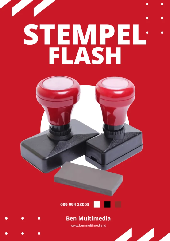 Stempel Flash - Perbedaan Stempel Kayu dan Flash Ben Multimedia Surakarta