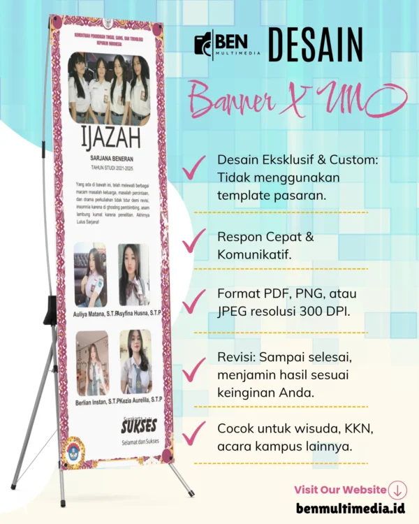 Layanan Desain Banner Wisuda Tema Ijazah