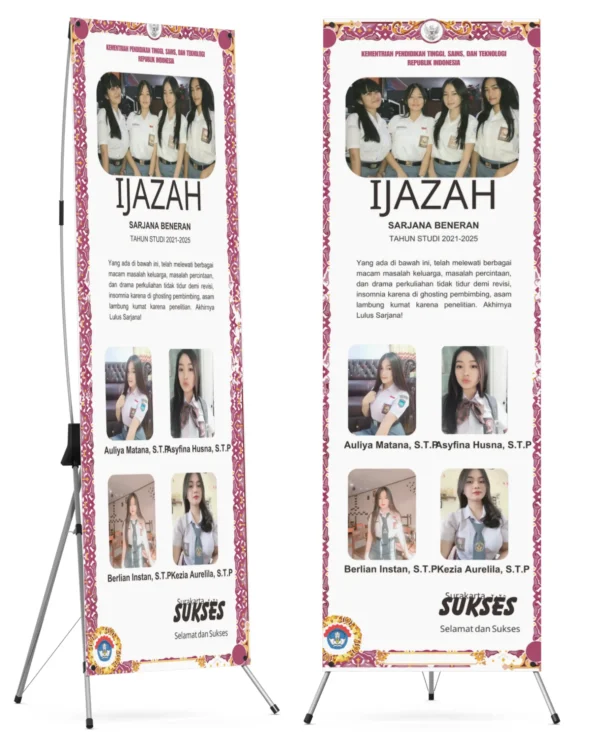 Desain Banner Wisuda Tema Ijazah