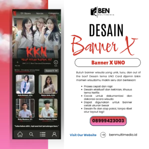Jasa Desain Banner Wisuda Tema Netflix