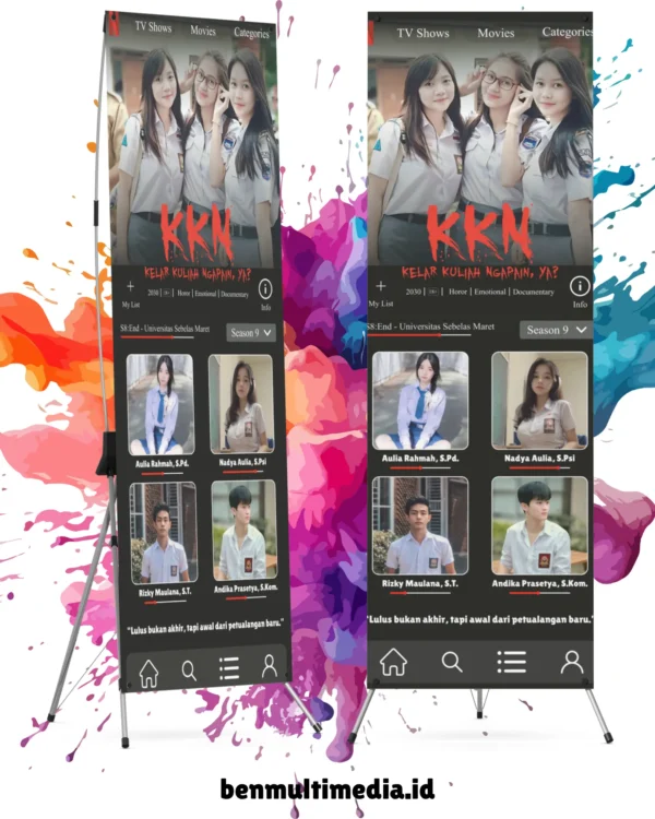 Jasa Desain Banner Wisuda Netflix KKN