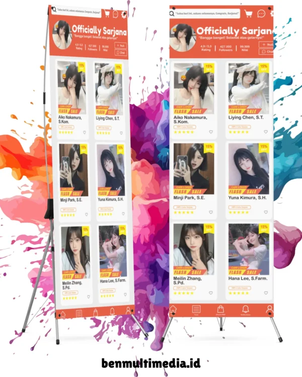 Jasa Desain Banner Wisuda Kelompok Tema Shopee