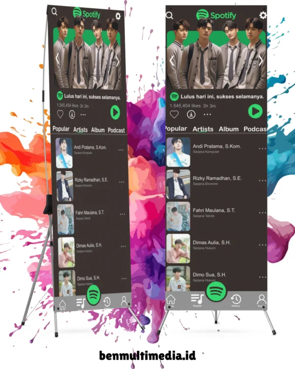 Desain X Banner Wisuda Spotify