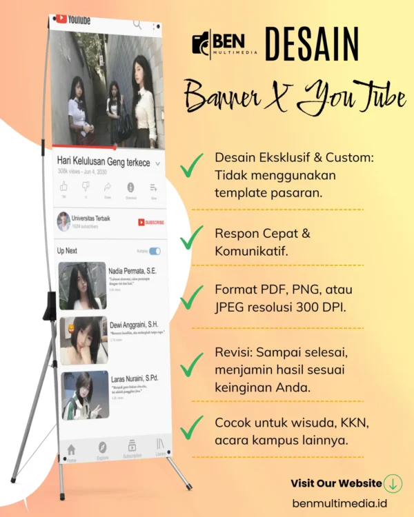 Jasa Desain Banner Kelompok Wisuda Tema YouTube