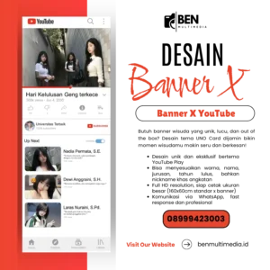 Jasa Desain Banner Wisuda Tema YouTube