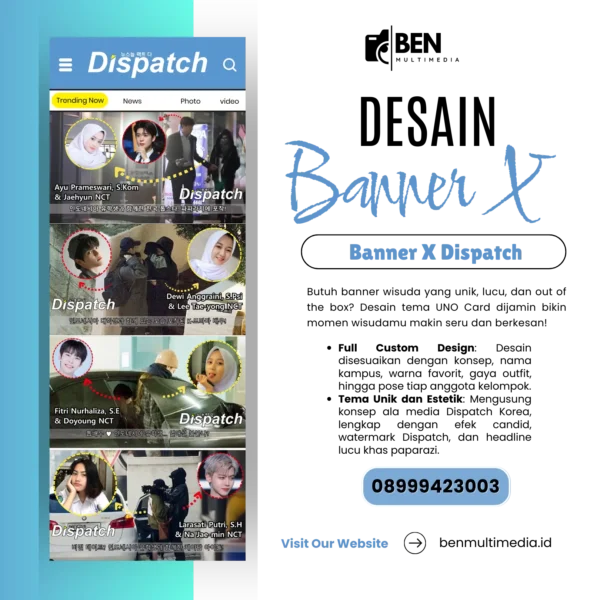 Jasa Desain X Banner Dispatch Untuk Kelompok Wisuda