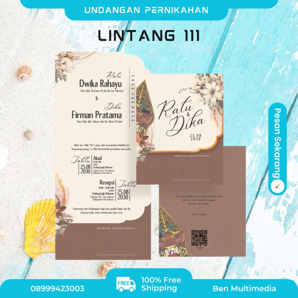 Cetak Undangan Pernikahan Surakarta Lengkap dan Cepat Jadi 2 Cetak Undangan Pernikahan LINTANG 111