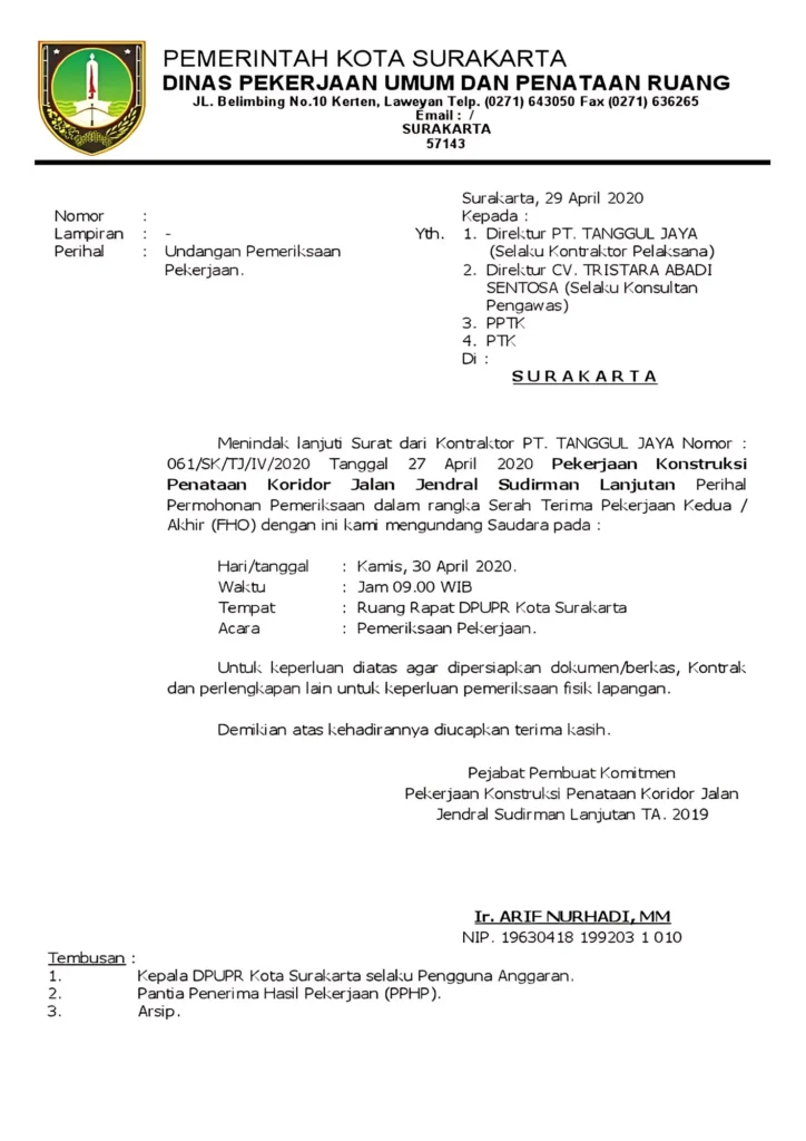 Ciri-Ciri Surat Undangan Resmi Acara Pemerintahan