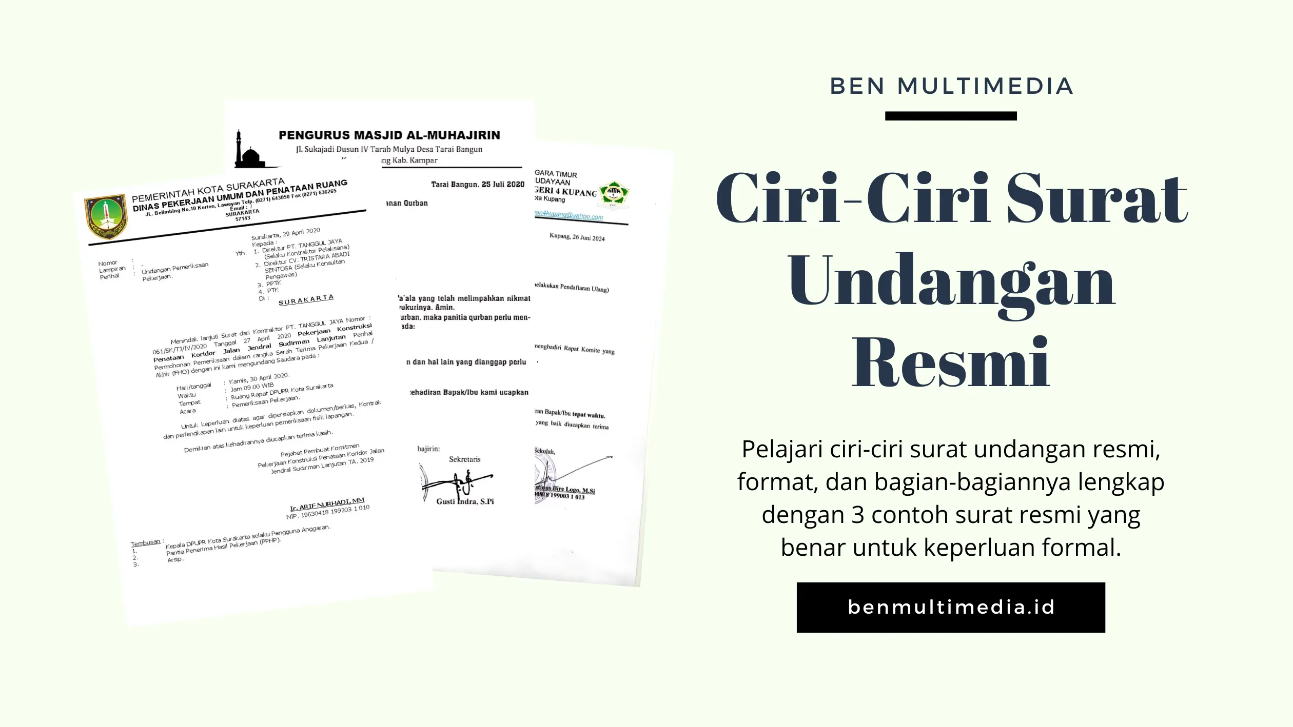 Ciri-Ciri Surat Undangan Resmi