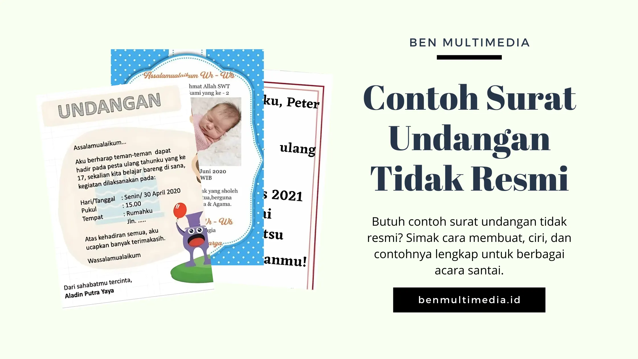 Contoh Surat Undangan Tidak Resmi