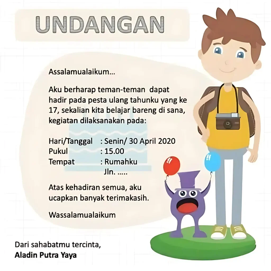 Gambar Surat Tidak Resmi