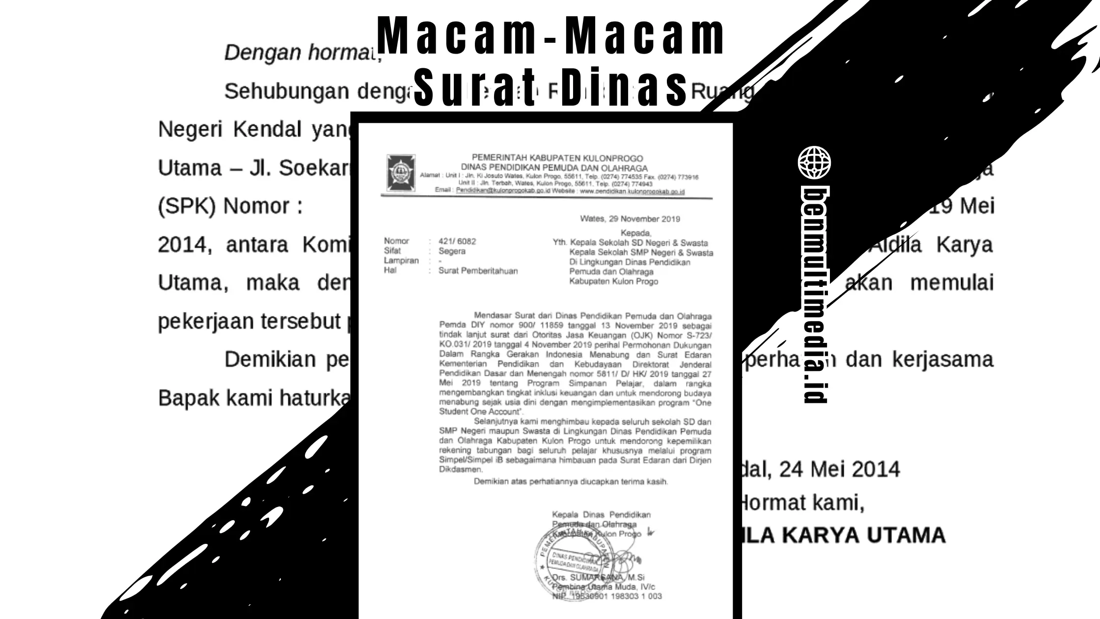 Contoh Surat Dinas Pemberitahuan