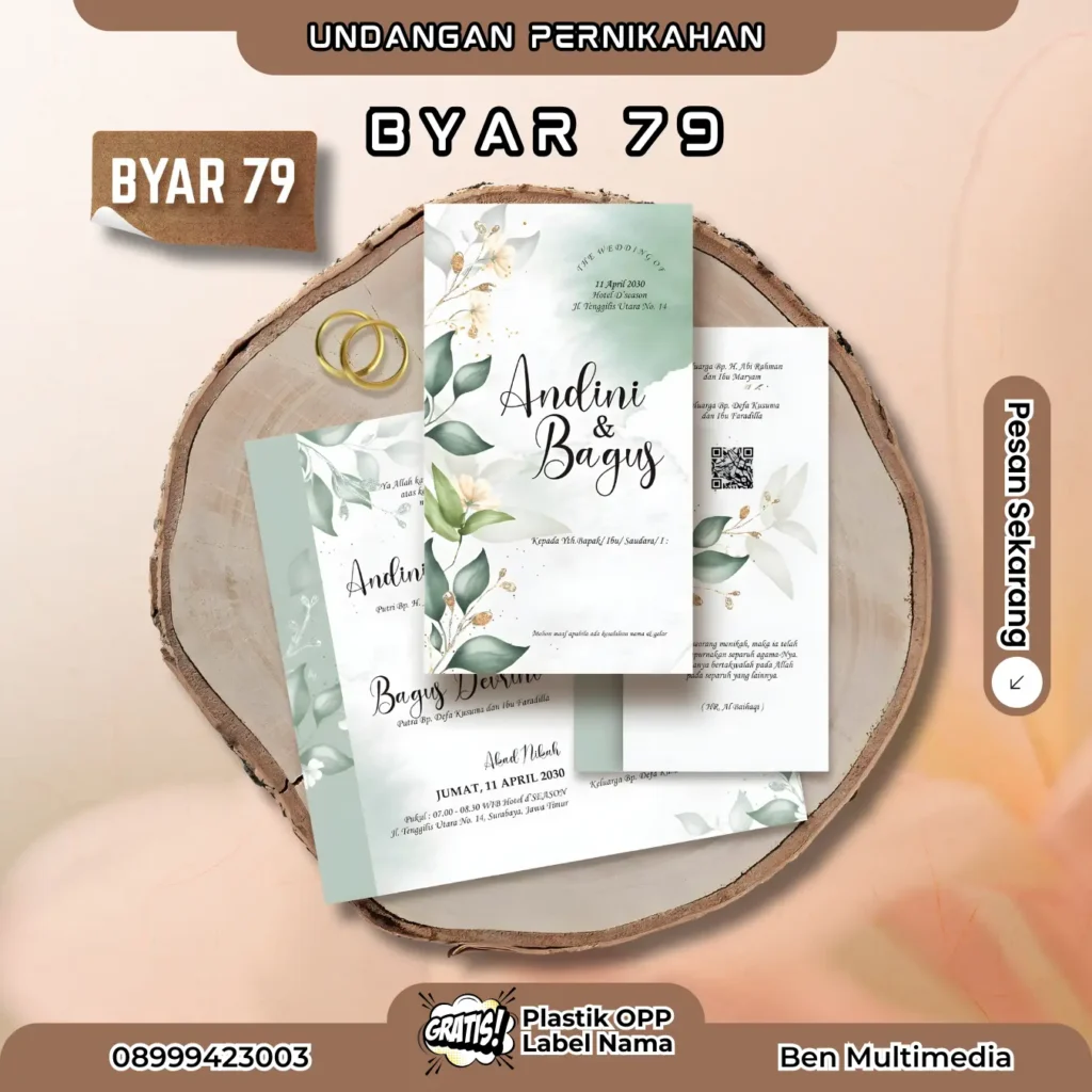 Undangan Pernikahan Kepatihan Wetan Modern Elegan 3 Layanan Cetak Blangko Byar 79
