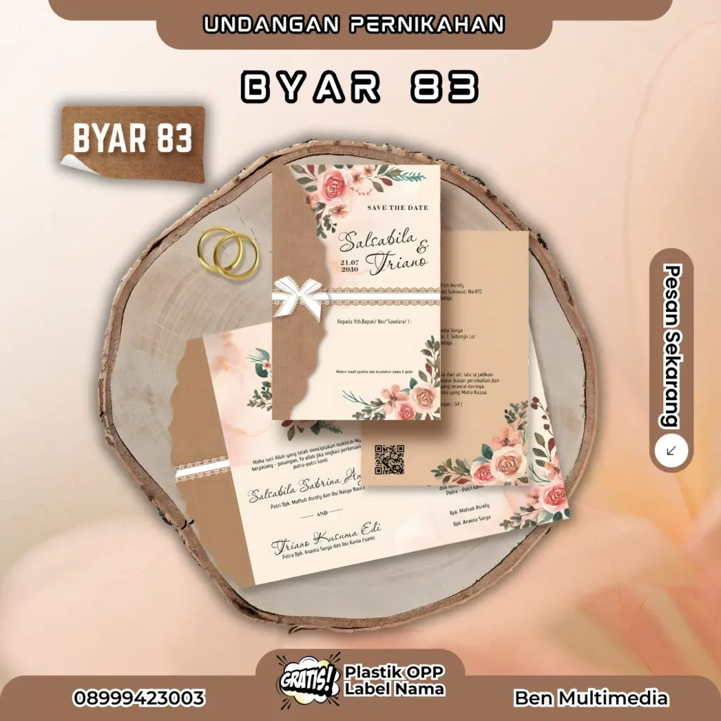 Undangan Pernikahan Kepatihan Wetan Modern Elegan 7 Layanan Cetak Blangko Byar 83