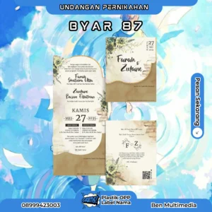 Jasa Cetak BYAR 87 Undangan Pernikahan