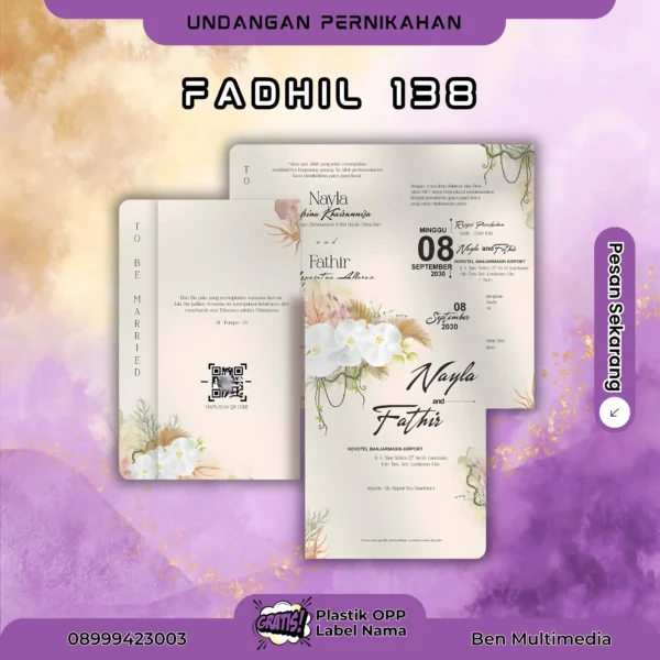 Fadhil 138 Cetak Undangan Pernikahan