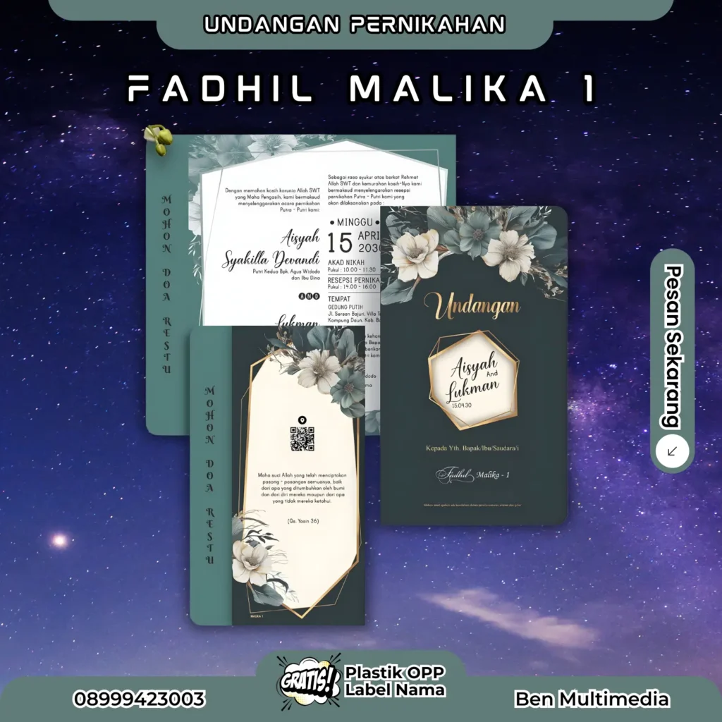 File Setting Undangan Fadhil Malika 1-5 Template Cinta Abadi 2 Cetak Blangko Fadhil Malika 1