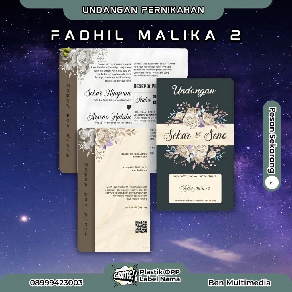 File Setting Undangan Fadhil Malika 1-5 Template Cinta Abadi 3 Cetak Blangko Fadhil Malika 2