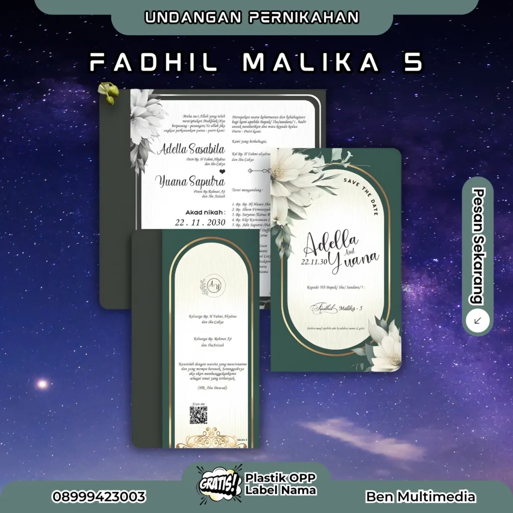 File Setting Undangan Fadhil Malika 1-5 Template Cinta Abadi 6 Cetak Blangko Fadhil Malika 5