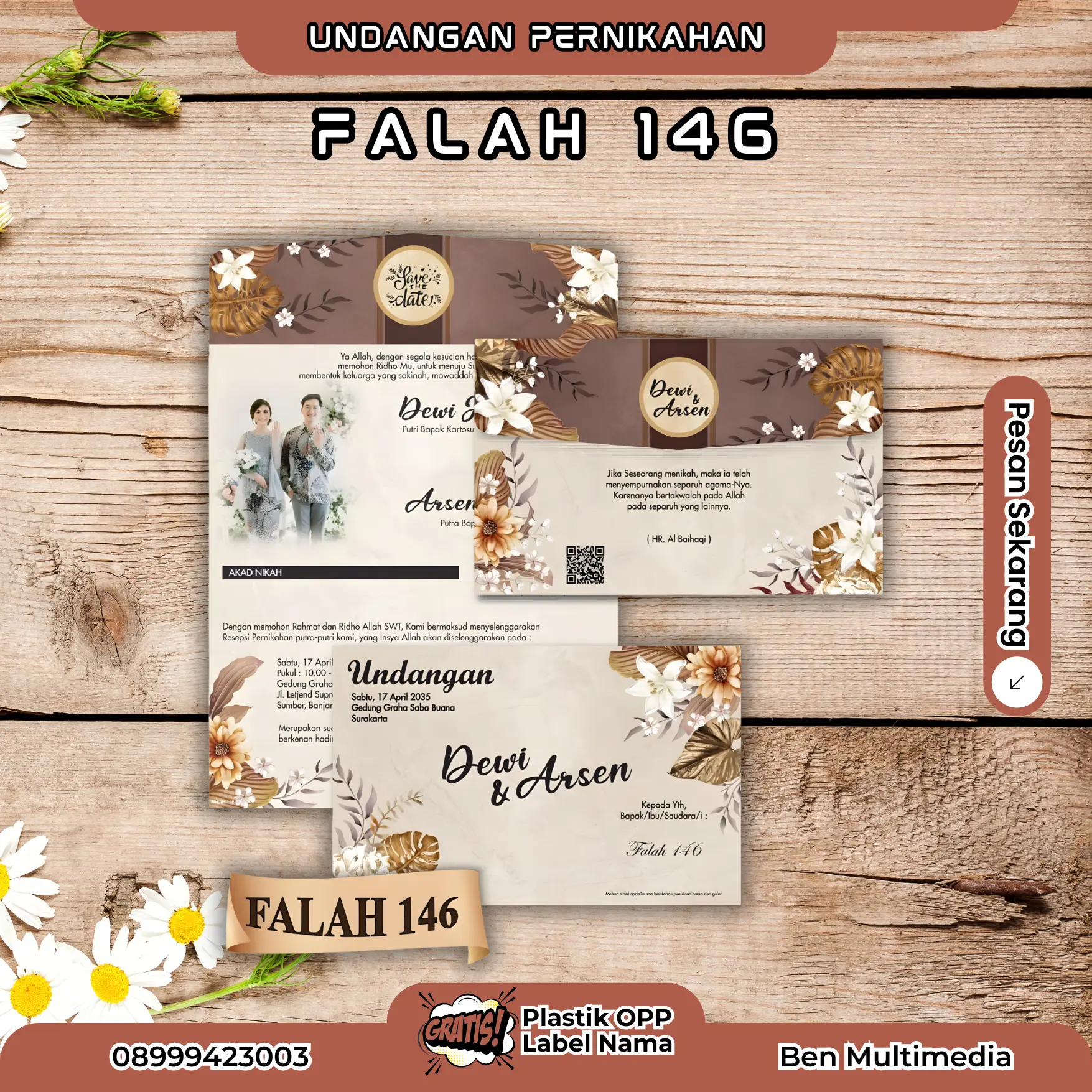 Cetak Falah 146 Undangan Pernikahan