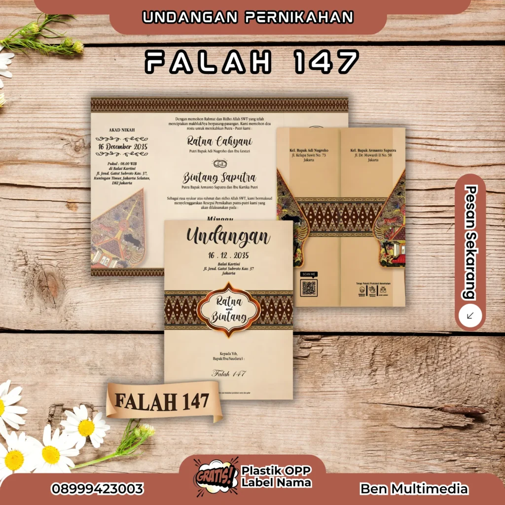 Cetak Falah 147 Undangan Pernikahan