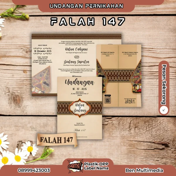 Cetak Falah 147 Undangan Pernikahan