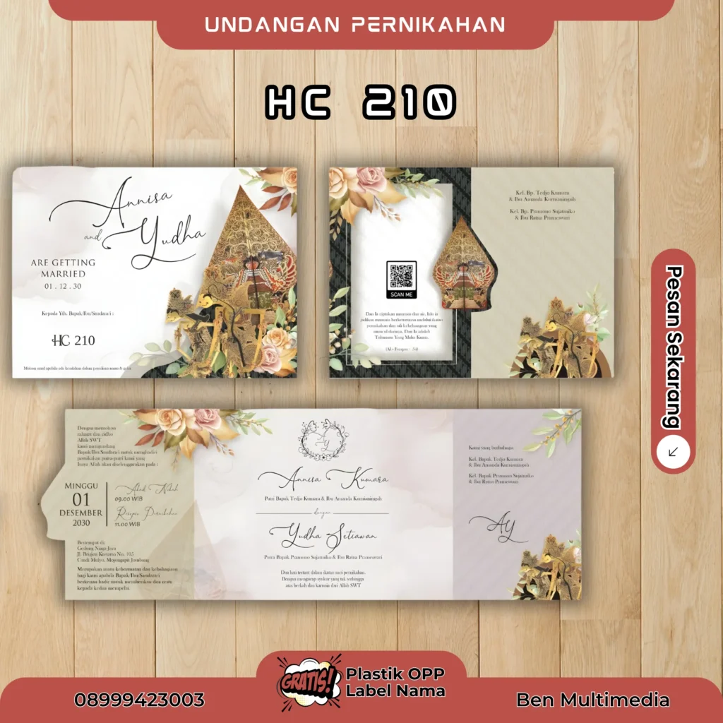 File Setting Undangan HC 206-211 CDR Siap Edit & Cetak 6 Jasa Cetak Blangko HC 210