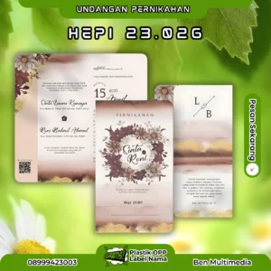 Cetak Undangan Pernikahan Seri HEPI 23.026