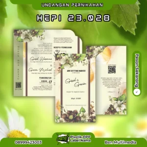 Cetak Undangan Pernikahan Seri HEPI 23.028