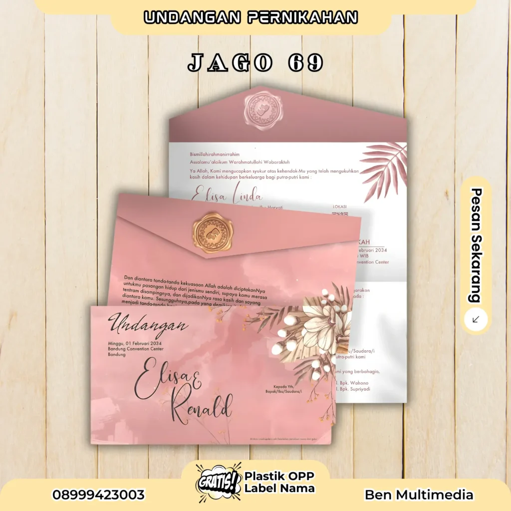 File Setting Undangan Jago 69-74 CDR Lengkap Siap Cetak 2 Cetak Undangan Pernikahan Jago 69