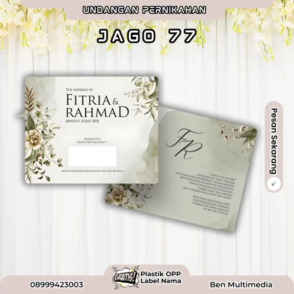 Cetak Undangan Pernikahan Seri Jago 77