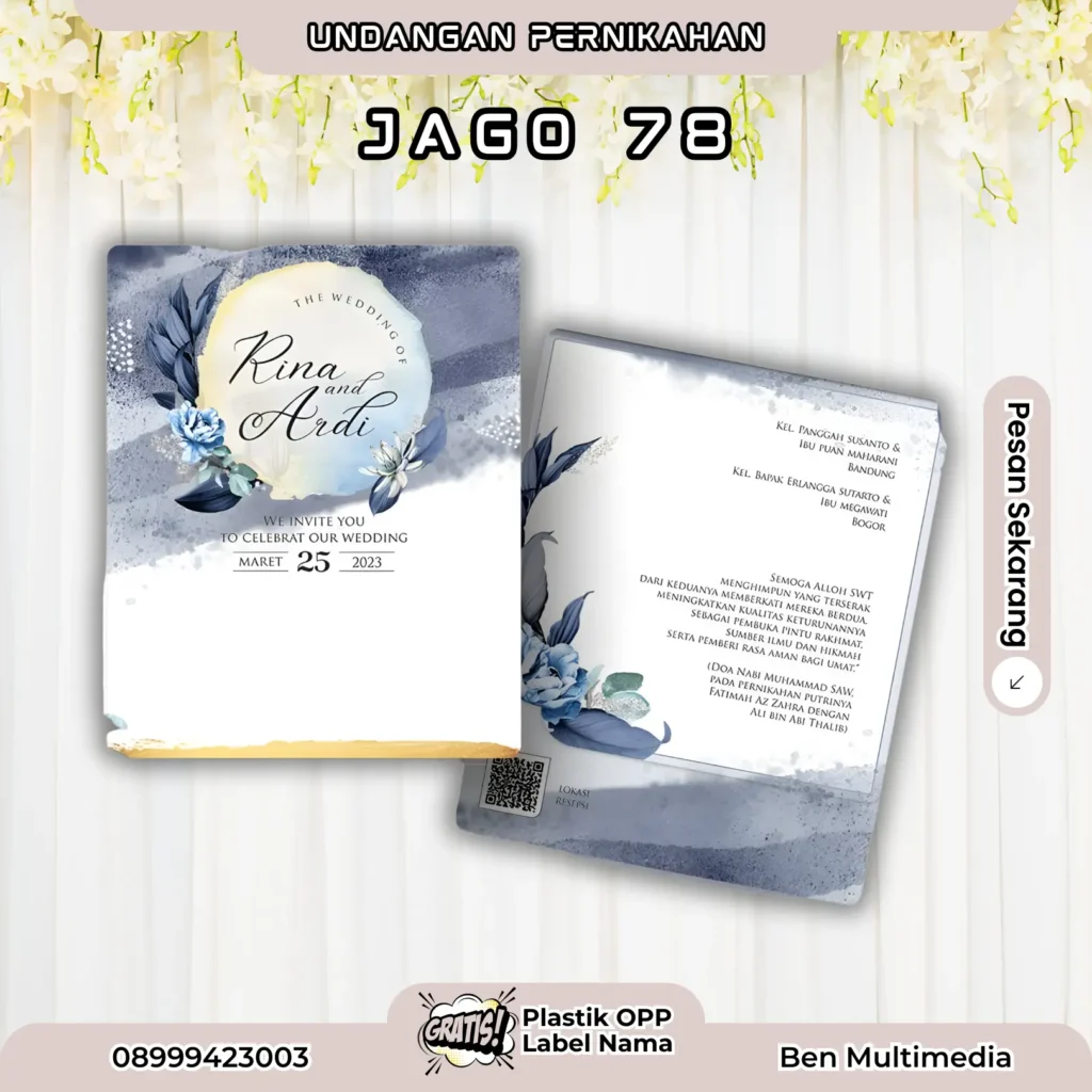 Cetak Undangan Pernikahan Seri Jago 78