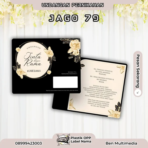 Cetak Undangan Pernikahan Seri Jago 79