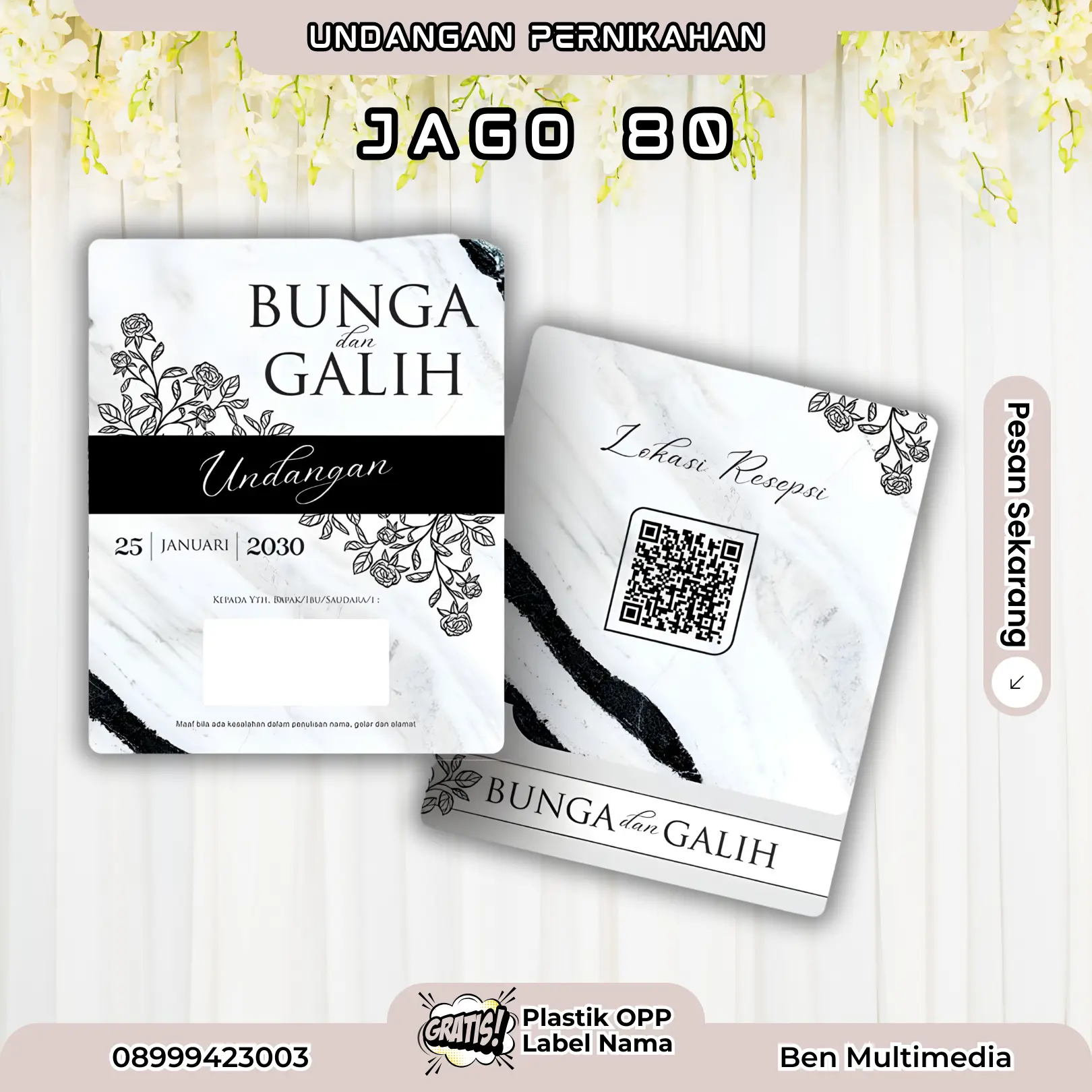 Cetak Undangan Pernikahan Seri Jago 80