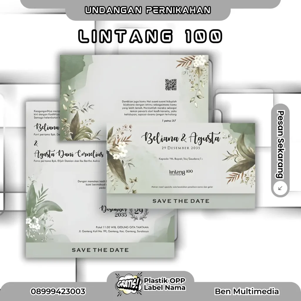 Template Lintang 99-103 CorelDRAW Desain Siap Cetak 3 Jasa Cetak Undangan Lintang 100