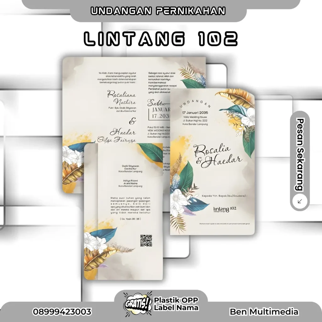 Template Lintang 99-103 CorelDRAW Desain Siap Cetak 5 Jasa Cetak Undangan Lintang 102
