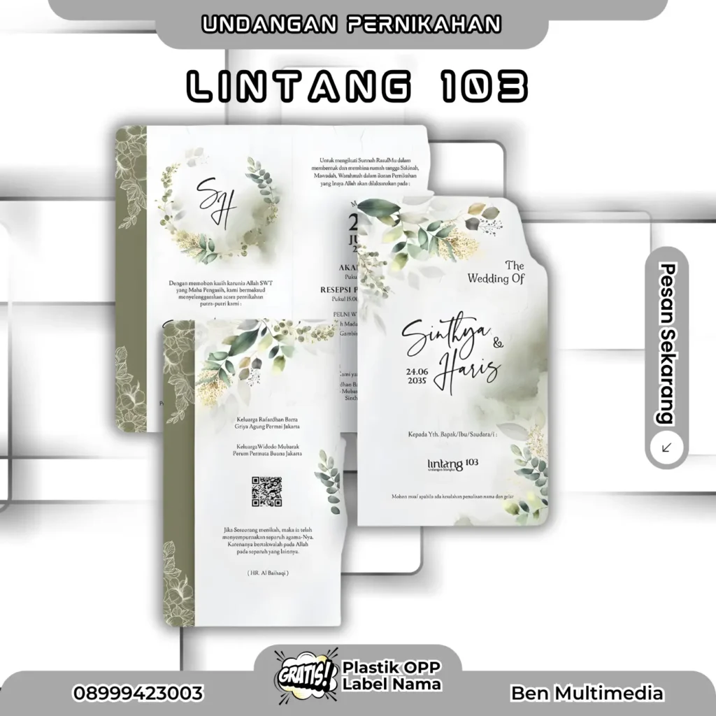 Template Lintang 99-103 CorelDRAW Desain Siap Cetak 6 Jasa Cetak Undangan Lintang 103