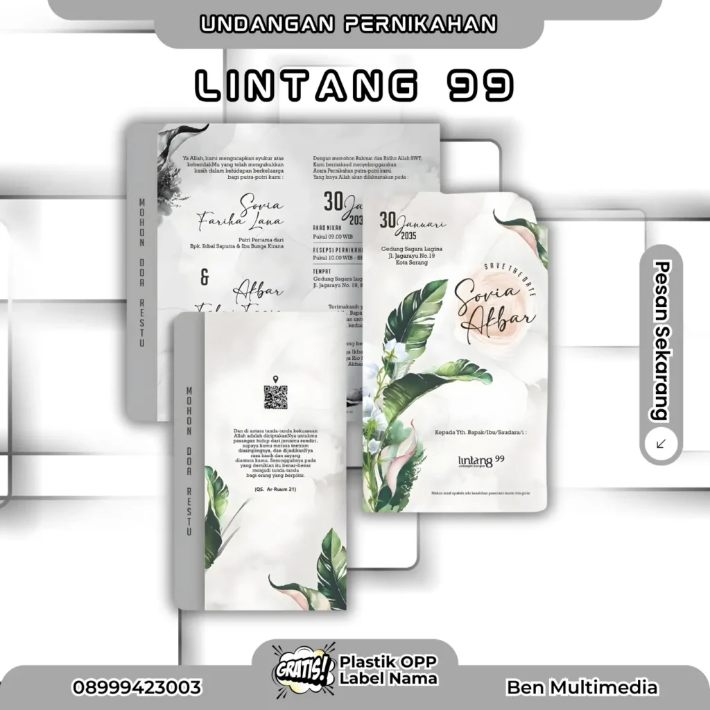 Template Lintang 99-103 CorelDRAW Desain Siap Cetak 2 Jasa Cetak Undangan Lintang 99