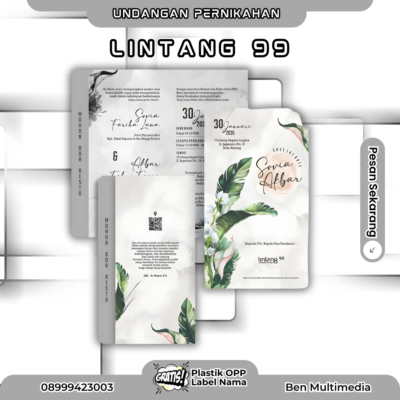 Jasa Cetak Undangan Lintang 99
