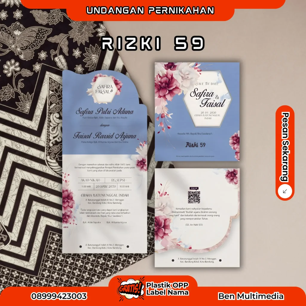 Jasa Cetak Undangan Pernikahan Rizki 59