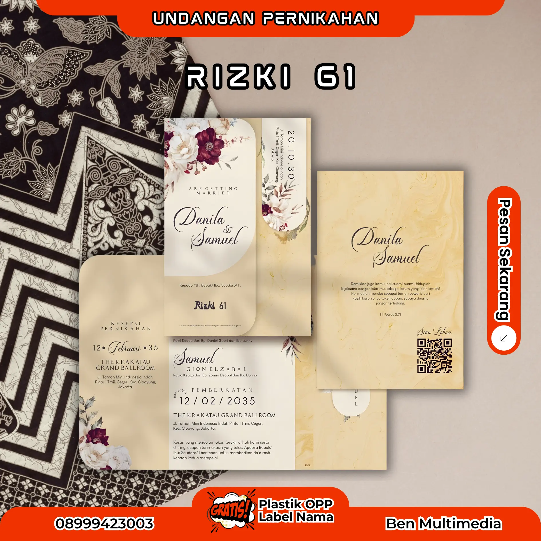 Jasa Cetak Undangan Pernikahan Rizki 61