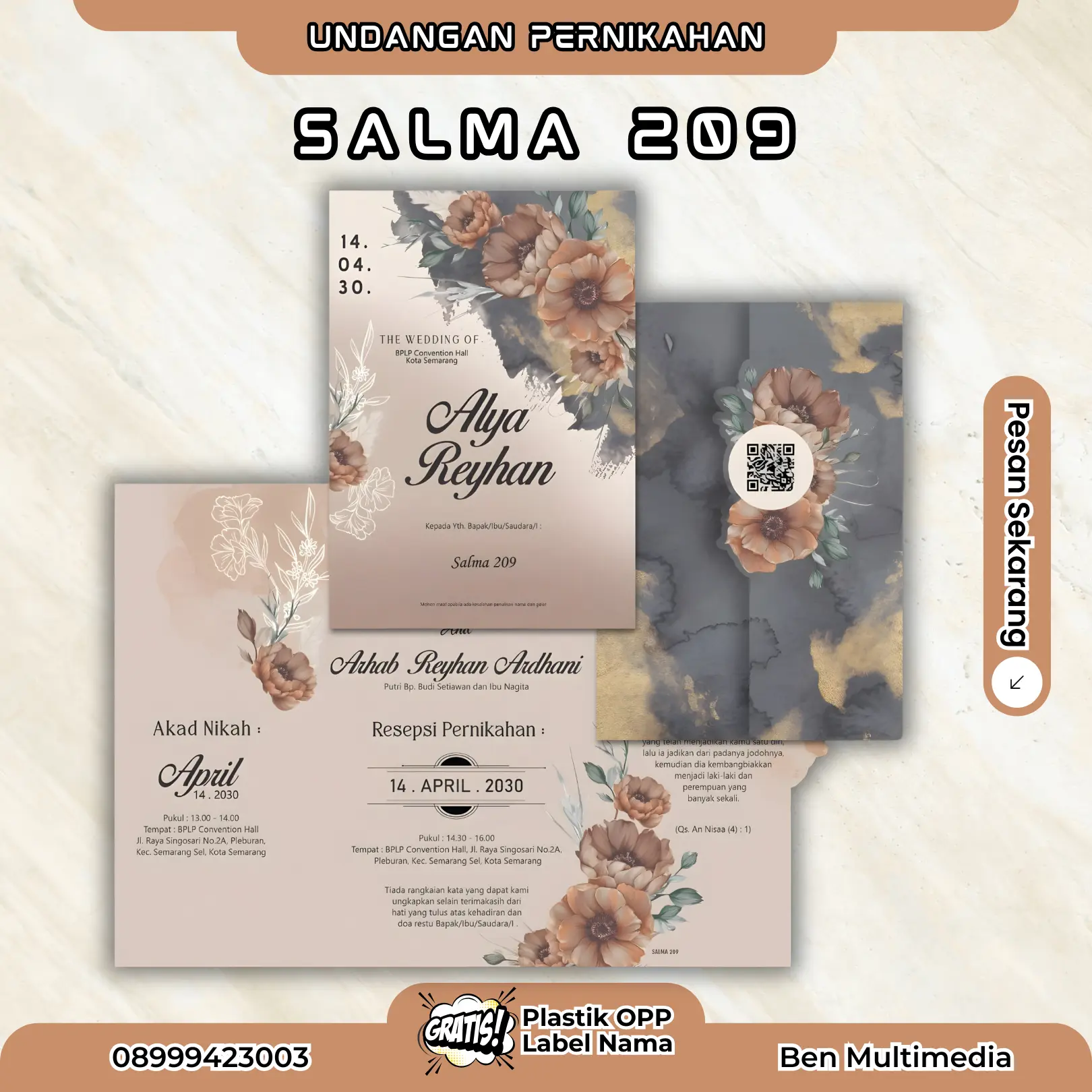 Cetak Undangan Pernikahan Salma 209