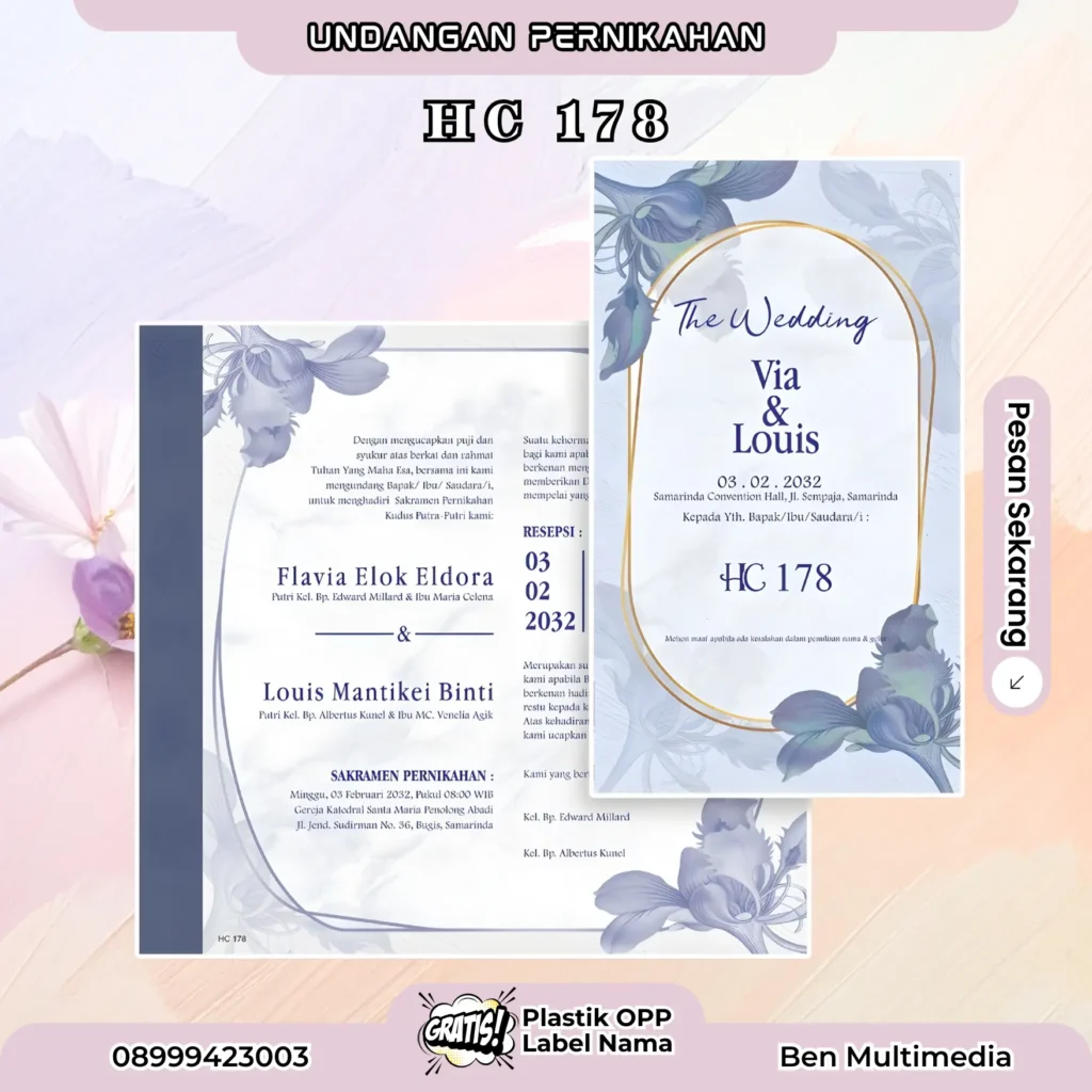 File Undangan Pernikahan HC 173-178 CDR Mudah Diedit 7 Jasa Percetakan Undangan HC 178