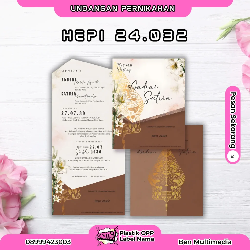 Cetak Undangan Pernikahan Solo Raya Harga Mulai 1.000-an 3 Cetak Undangan Pernikahan Hepi 24.032