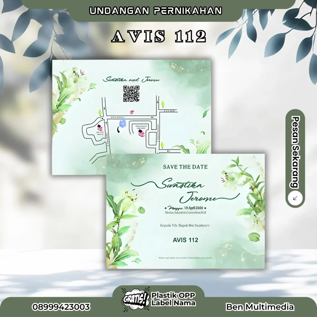 Cetak Undangan Pernikahan AVIS 112